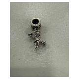 Sterling Silver Cheerleader Charm