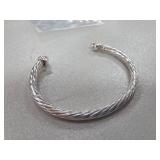 Sterling Silver Twisted Cable Cuff Bracelet
