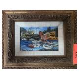 Framed Painting of Portofino Scene