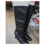Black Banana Republic Wedge Boots Sz 6.5