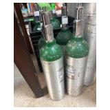 4 Compressed Oxygen Cylinders