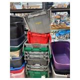 10 Clamshell Lid Storage Bins