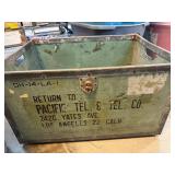Pacific Tel & Tel Co. Metal Shipping Crate