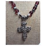 Barse Sterling Silver Cross Pendant Necklace