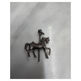 Sterling Silver Carousel Horse Pendant