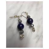 Sterling Silver and Lapis Earrings