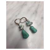 Turquoise Dangle Earrings with Lever Back Clasps