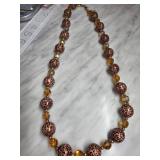Joan Rivers Beaded Necklace With Leopard Print