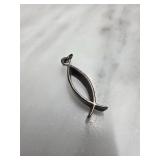 Sterling Silver Fish Symbol Pendant