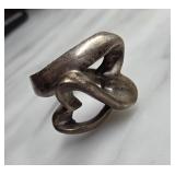 Sterling Silver Ring with Heart Design