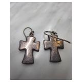 Sterling Silver Cross Earrings