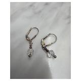 Sterling Silver Drop Earrings With Beads