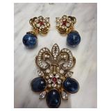 Barrera for Avon Brooch and Earrings Set