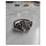 Sterling Silver Ring with Clear Stone