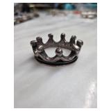 Sterling Silver Size 6 Crown Ring