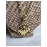Bellezza Italy Gold-Tone Bee Pendant Necklace