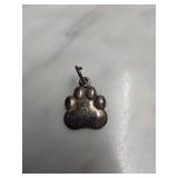 Sterling Silver Paw Print Charm