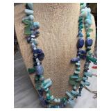 Multicolor Beaded Necklace With Gemstone Accents
