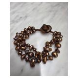 Brown Freshwater Pearl Multi-Strand Bracelet