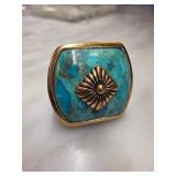 Barse Sz 7.5 Ring with Blue Stone Accent