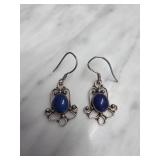 Sterling Silver and Lapis Earrings