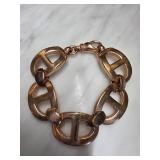 Bronze Chain Link Bracelet With Lobster Clasp