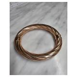 Bronze Twisted Design Bangle Bracelet