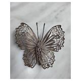 Filigree Butterfly Brooch with Intricate Details