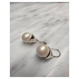 Sterling Silver Pearl Drop Earrings