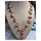 Necklace With Irregular Shaped Pearls