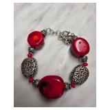 Brighton Red And Silver Bracelet