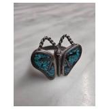 Sterling Silver and Turquoise Butterfly Ring
