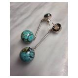 Sterling Silver Turquoise Drop Earrings