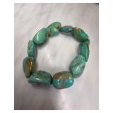 Natural Turquoise Bead Stretch Bracelet