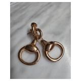 Bronze Dangle Hoop Earrings