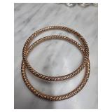 Bronze Milor Textured Bangle Bracelets
