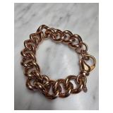 Bronze Chain-Link Bracelet With Lobster Clasp