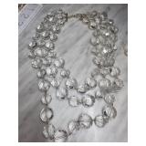 Graziano Multi-Strand Clear Bead Necklace