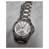 DMQ Diamonique Watch With Stone Accents