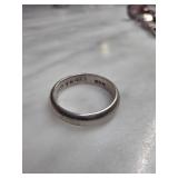 Sterling Silver Band Ring Marked 925