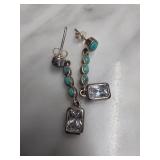 Sterling Silver Dangle Earrings with Turquoise