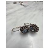Sterling Silver and Topaz Earrings
