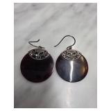 Sterling Silver Earrings With Decorative Accents