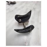 Mid-Century Brutalist Sterling Silver Cufflinks