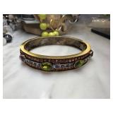 Heidi Daus Brass Bracelet With Multicolor Crystals