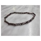 Sterling Silver Greek Key Link Bracelet