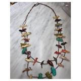 Sterling Silver Fetish Necklace with Animal Charms