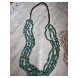 Multi-Strand Turquoise Chip Necklace