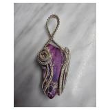 Sealed Sediment Jasper Pendant with Wirework
