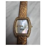 Victoria Wieck Floral Embossed Wristwatch